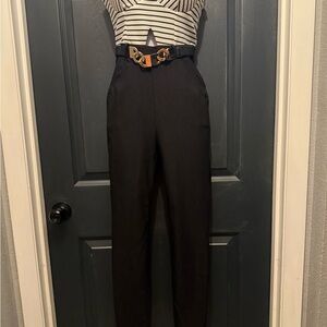 Material Girl Black Trousers with Belt